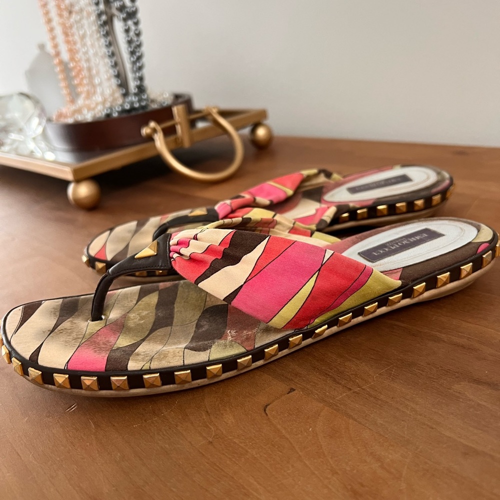 Emilio Pucci Silk Sandal 37